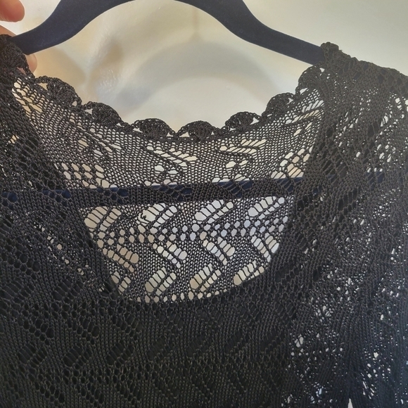 Free People Crochet Black Dress Size XS - Picture 2 of 12